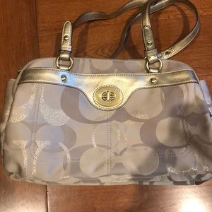 Coach purse- gold and glitter gold